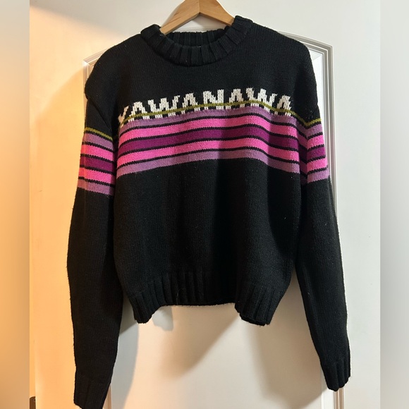 Farm Rio Wool Blend Sweater Yawanawa Black Pink - Picture 3 of 10